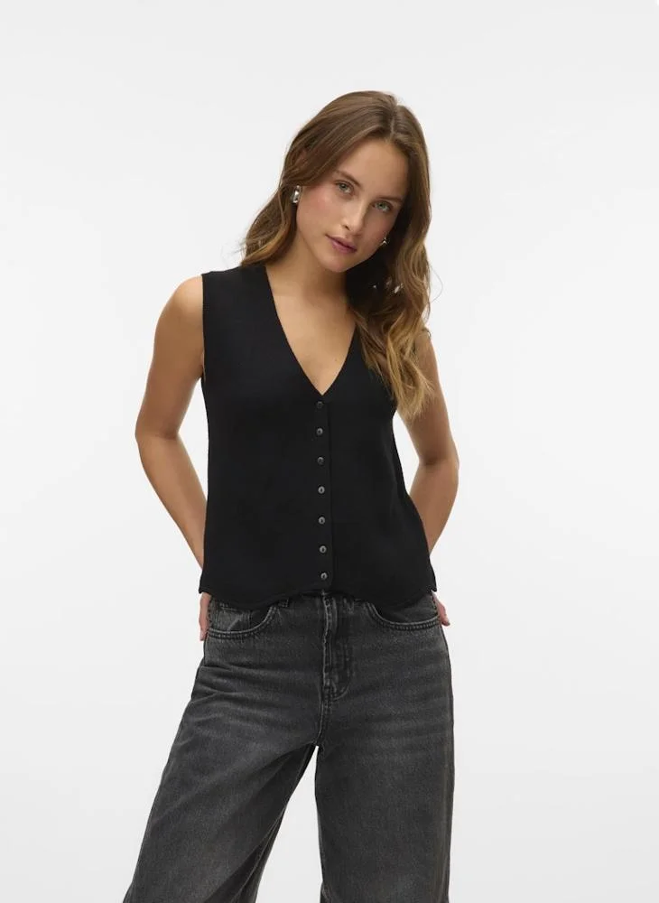 VERO MODA Vmgold Sleeve Lesaa V-Neck Vest