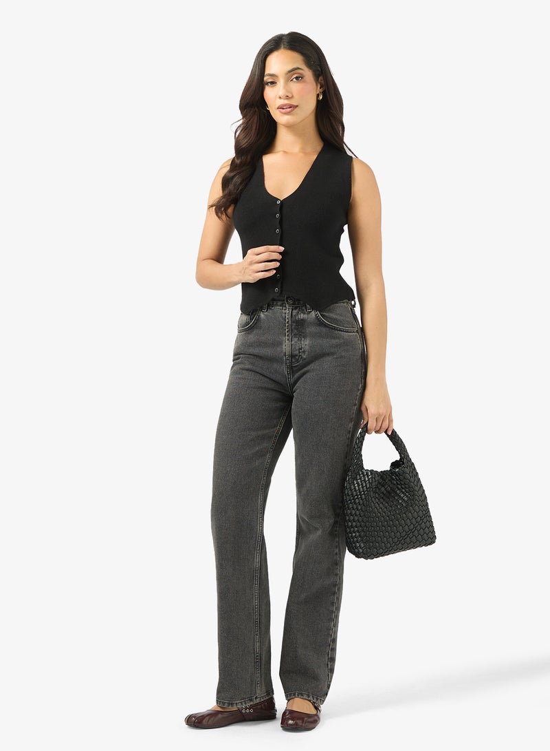 VERO MODA Vmgold Sleeve Lesaa V-Neck Vest - Image 4