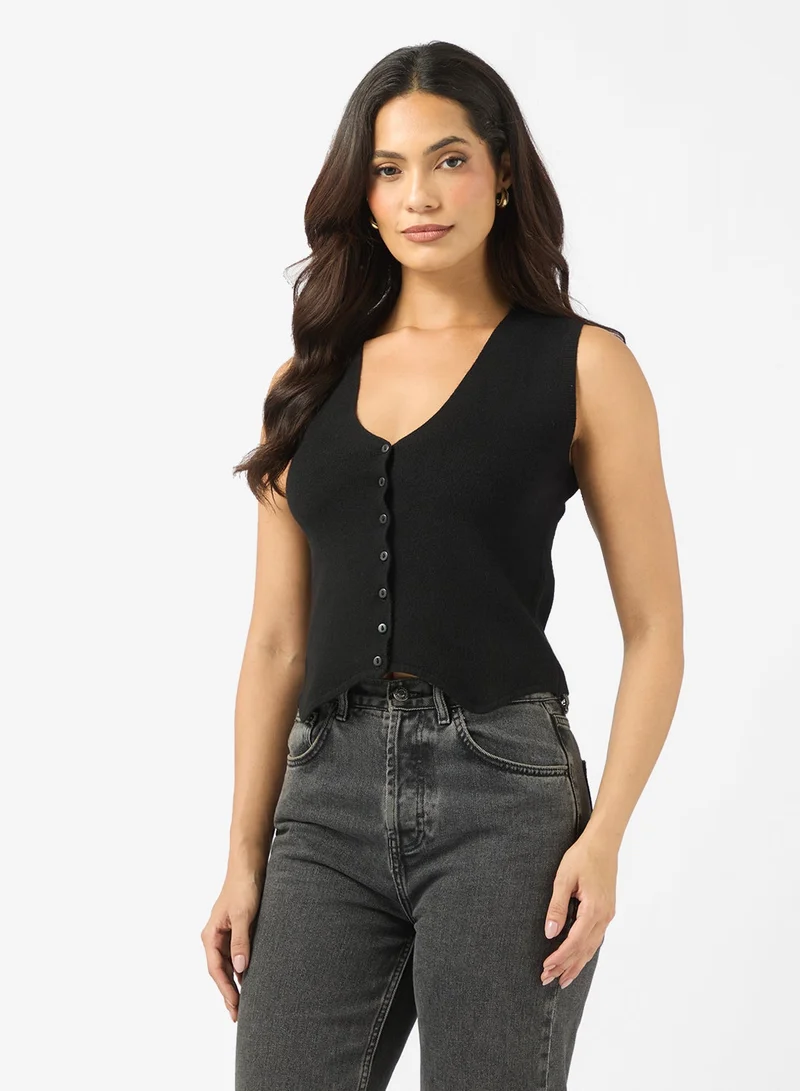 VERO MODA Vmgold Sleeve Lesaa V-Neck Vest