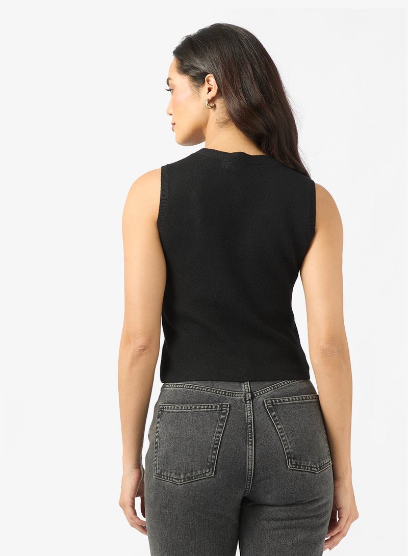 VERO MODA Vmgold Sleeve Lesaa V-Neck Vest - Image 2