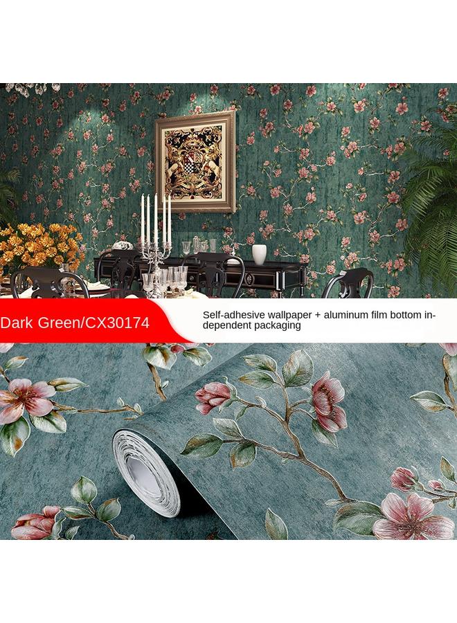 Bluejw Self-adhesive Wallpaper  Retro American 3D Three-dimensional Fine Embossed Bedroom Self-sticking Instant Stickers Self-adhesive Wallpaper Thickened - Image 1