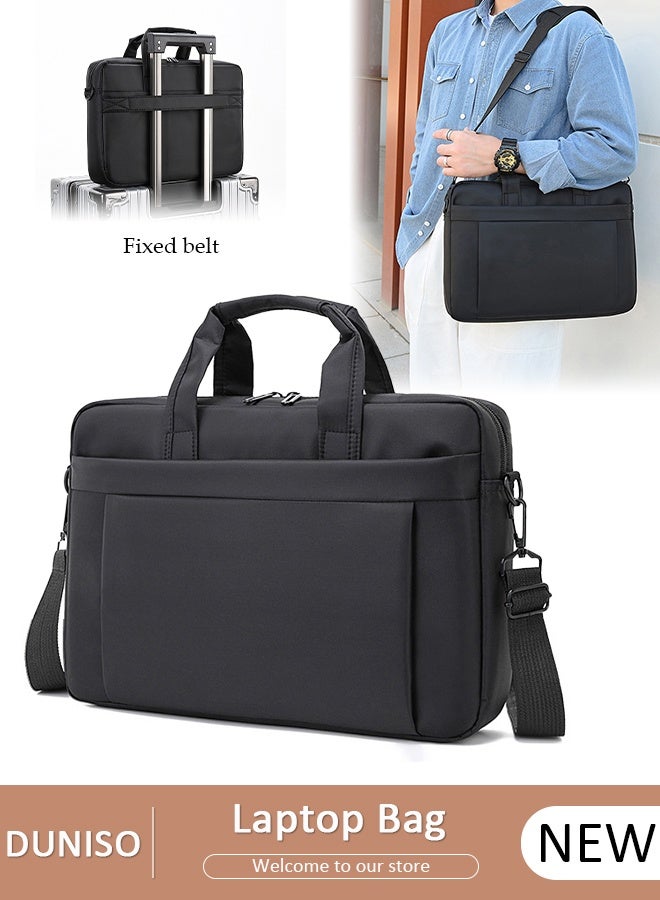 DUNISO 15 Inch Laptop Bag with Multi Compartment Lightweight Laptop Hand Bag Crossbody Bag Travel Business Briefcase Water-Resistant Dust-proof Shoulder Messenger Bag for Men and Women Work Office - Image 1