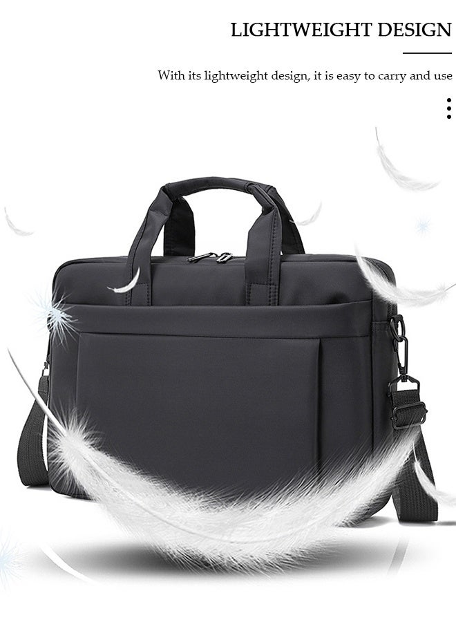 DUNISO 15 Inch Laptop Bag with Multi Compartment Lightweight Laptop Hand Bag Crossbody Bag Travel Business Briefcase Water-Resistant Dust-proof Shoulder Messenger Bag for Men and Women Work Office - Image 5