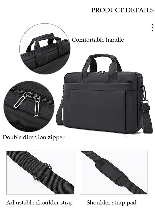 DUNISO 15 Inch Laptop Bag with Multi Compartment Lightweight Laptop Hand Bag Crossbody Bag Travel Business Briefcase Water-Resistant Dust-proof Shoulder Messenger Bag for Men and Women Work Office - Image 2