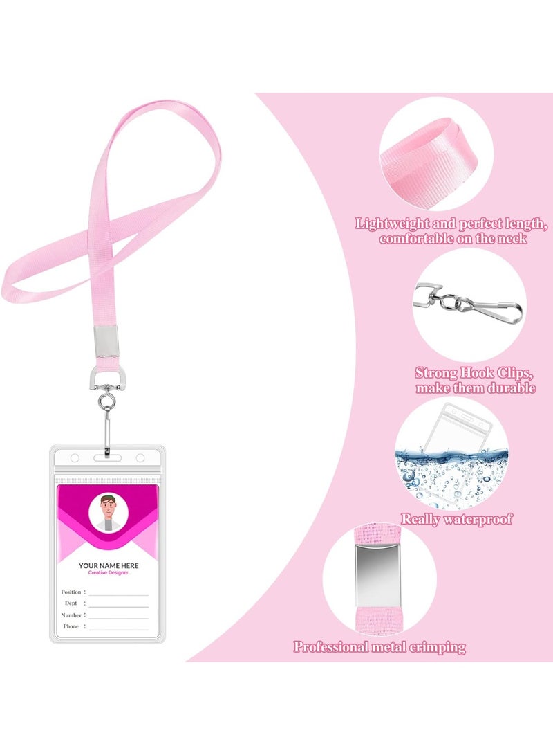 عبوة 12 رباط رقبة لشارات الهوية، حزام عنق متين مقاوم للماء للعمل/الفعاليات/المؤتمرات (متعدد الألوان) - Image 3