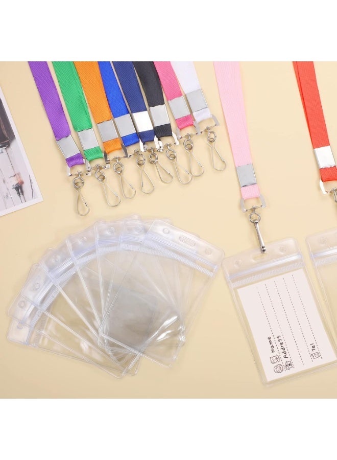 عبوة 12 رباط رقبة لشارات الهوية، حزام عنق متين مقاوم للماء للعمل/الفعاليات/المؤتمرات (متعدد الألوان) - Image 5