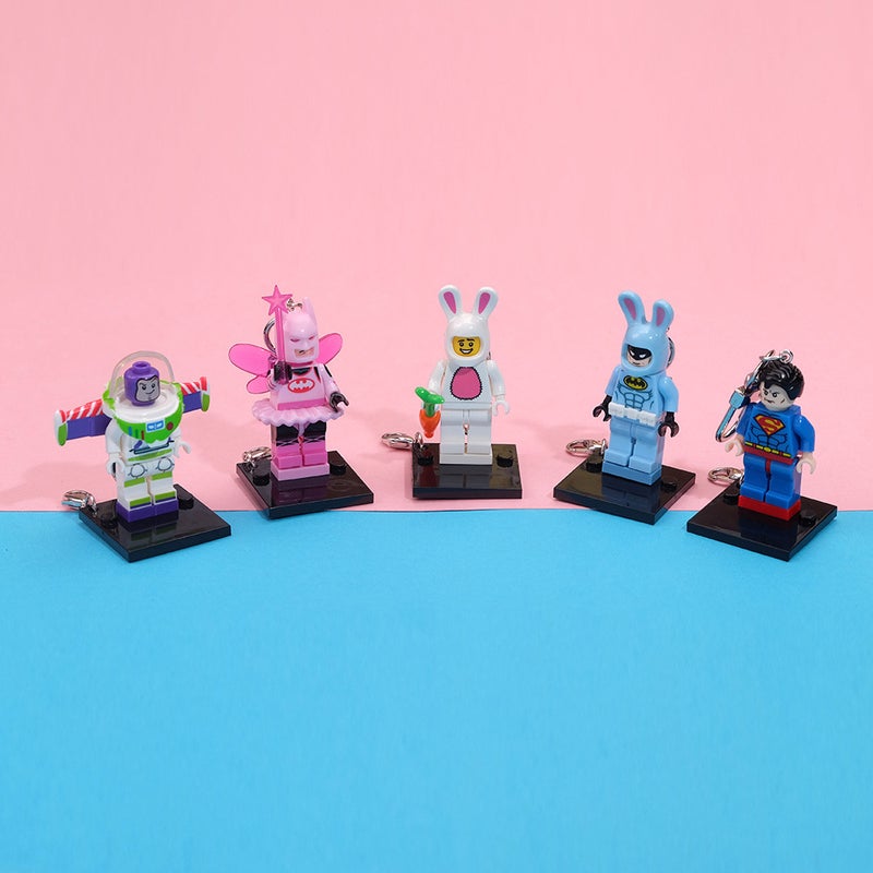 Ins Cute Pendant Ornaments Two-in-one Volume Wooden Key Ring Chain Hero Bath US Team Unicorn Foreign Trade Spider-man - Image 5