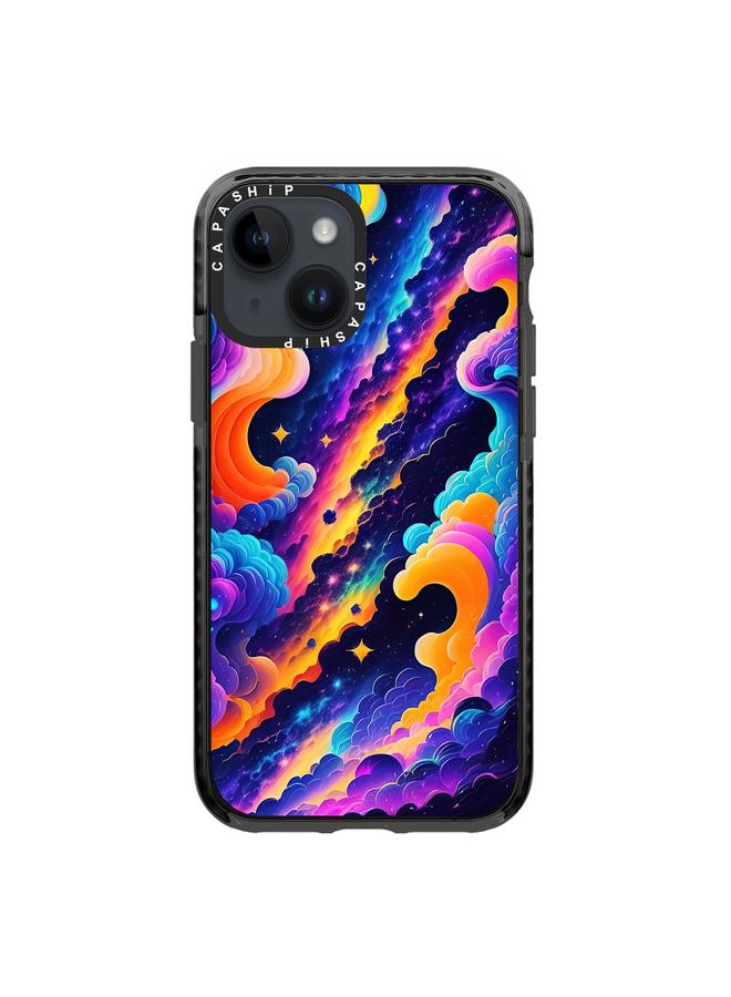 اس-توب جراب لهاتف iPhone 15 Plus بنمط توضيحي بسيط وغطاء كامل للهاتف - Image 1