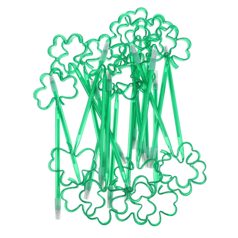 20Pcs Clover Ballpoint Pens Smooth Writing with Comfort Grip for School Office Daily Use - Image 2