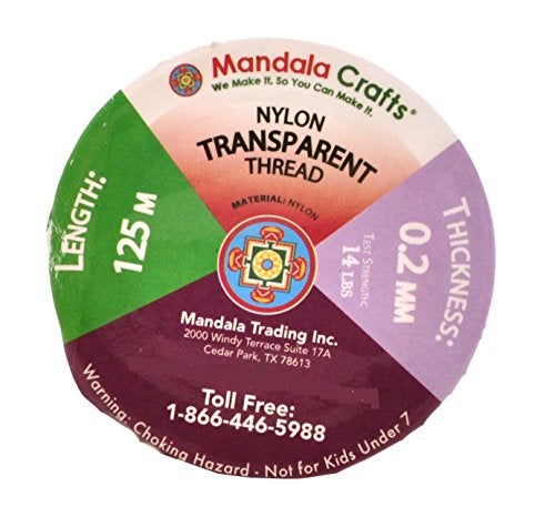 Mandala Crafts 0.2mm Clear Sewing Thread Transparent Nylon Invisible Thread for Sewing Quilting - 546 Yds Monofilament Fishing Line String for Hanging Wigs Seed Beading - Image 4