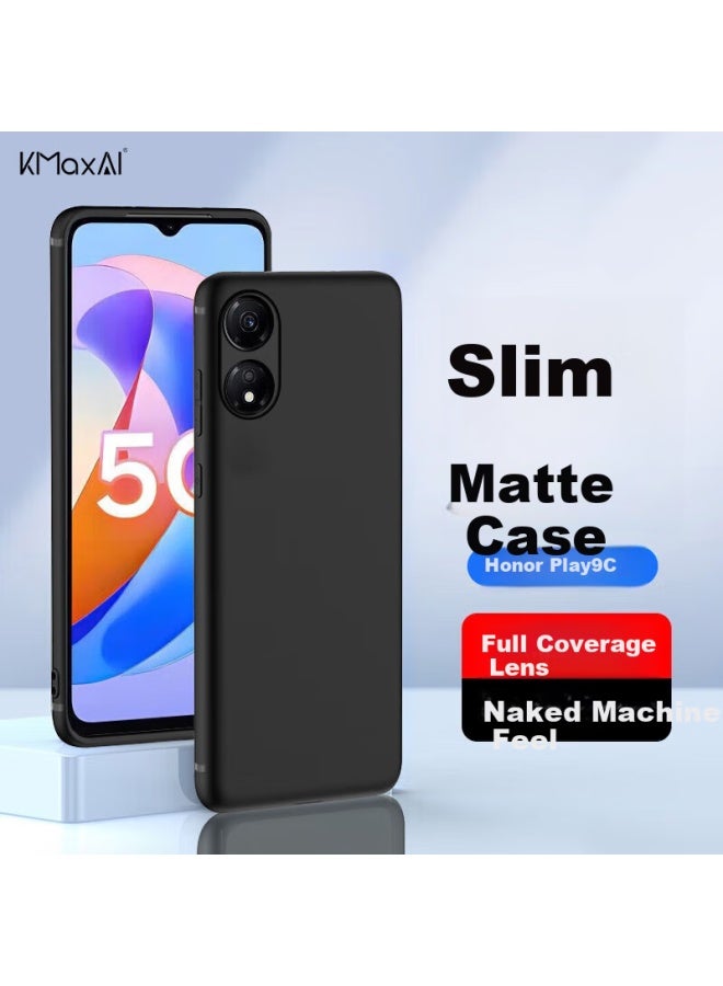 Kmaxai Ultra-thin Full Cover Lens Scratch-proof Tpu Soft Case Matte Black Phone Case For Honor Play 9c - Image 1