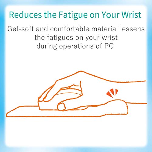 ELECOM Ergonomic Mouse Pad with Wrist Rest Gel Type for Laptop, Office & Home, Pain Relief Non-Slip Rubber Base MP-GELWH - Image 3