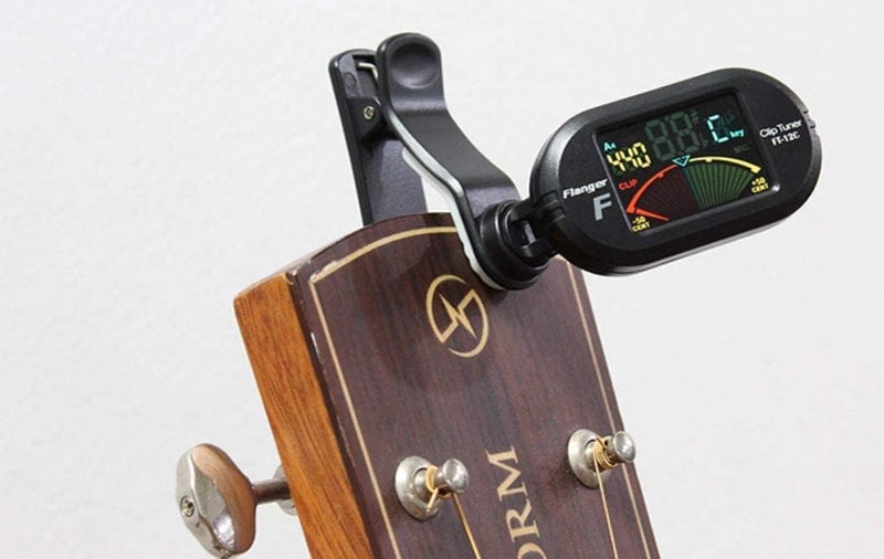 Flanger Blinggo Digital Guitar Tuner, High Sensitivity Color LCD Display, Portable Clip-On Chromatic Tuner For All String Wind and Brass Instrument, Black - Image 4