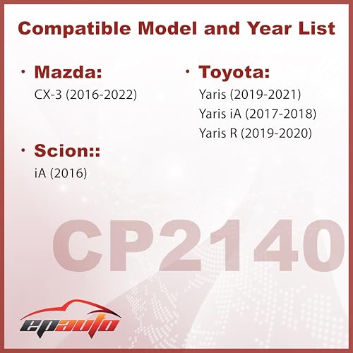 EPAuto CP2140 (CF12140) Cabin Air Filter with Activated Carbon, Compatible with Toyota Yaris, Yaris iA, Yaris R (2017–2021), Mazda CX-3 (2016–2022), Scion iA (2016) – For Clean Interior Air - Image 2