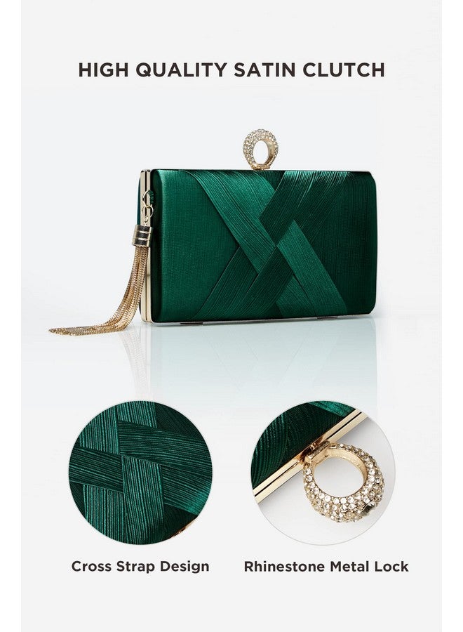 BABEYOND Clutch Purses for Women - Evening Bag Tassel Pendant Clutch for Bride Party Prom Wedding - Image 1