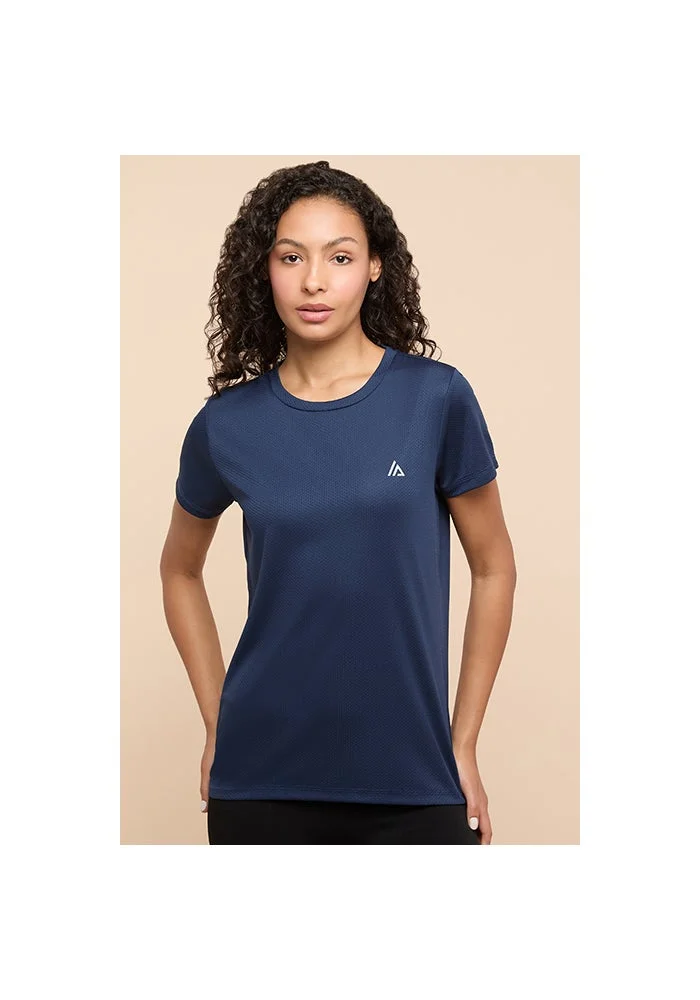 Logo Detail Active T-Shirt with Crew Neck and Short Sleeves
