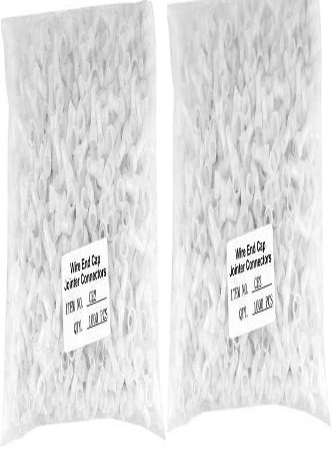 Filox Closed 1000 Pcs CE2 End Crimp Terminal Wire End Cap Transparent Plastic Nylon Protective Closed End Wire Crimp Connector Cap (Pack of 2) - Image 1