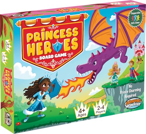 Jumping High Five Princess Heroes Board Game  Cooperative Princess Castle Game for Kids Ages 4 and Up  Children Develop New Skills Through Play Perfect for Family Fun Time - Image 1