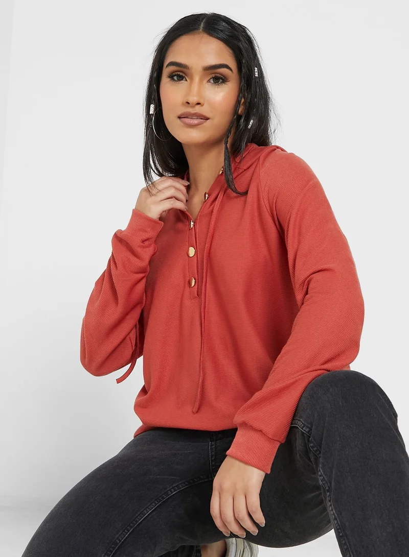 Ginger Cropped Hoodie