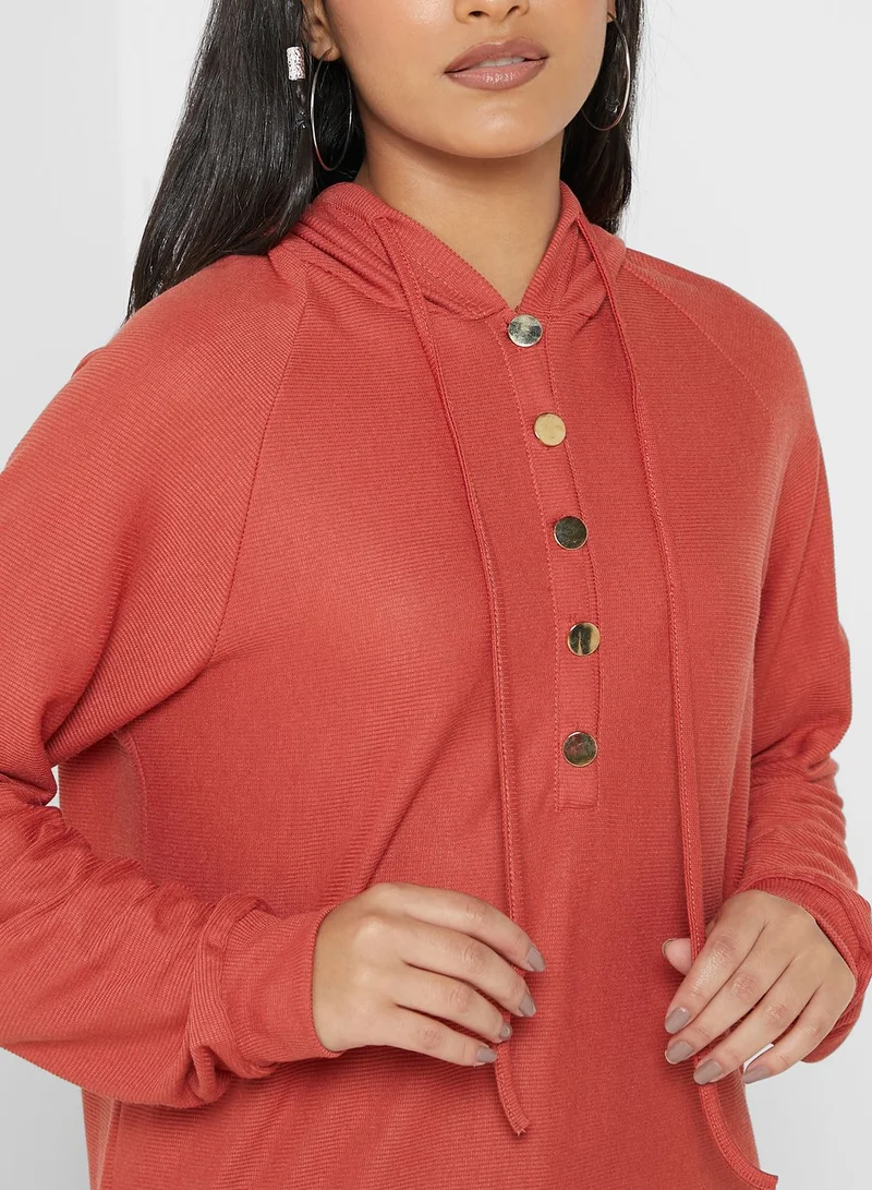 Ginger Cropped Hoodie