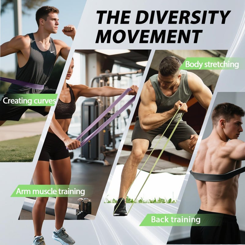 Leekey Resistance Bands, Exercise Bands with Handles,Pull Up Assist Bands - Band Set with Door Anchor - Bands for Working Out,Band for Men and Women Fitness Training,Home Workouts - Image 5