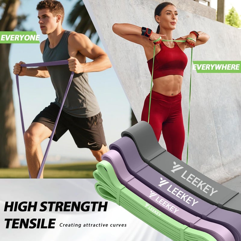 Leekey Resistance Bands, Exercise Bands with Handles,Pull Up Assist Bands - Band Set with Door Anchor - Bands for Working Out,Band for Men and Women Fitness Training,Home Workouts - Image 3