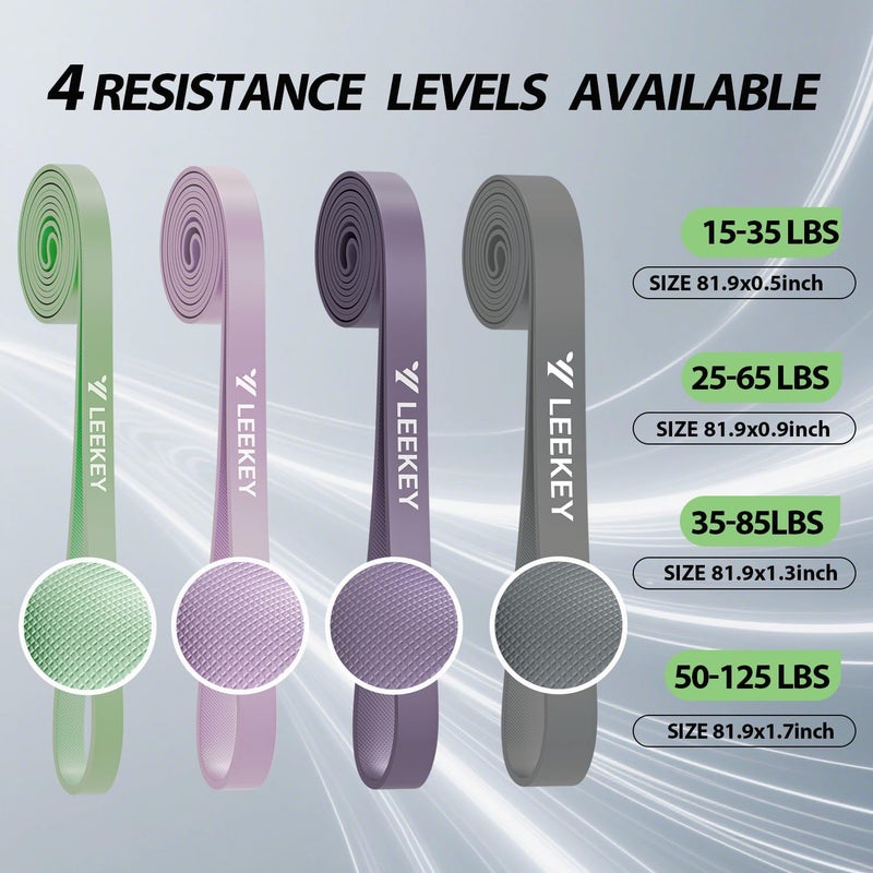 Leekey Resistance Bands, Exercise Bands with Handles,Pull Up Assist Bands - Band Set with Door Anchor - Bands for Working Out,Band for Men and Women Fitness Training,Home Workouts - Image 2