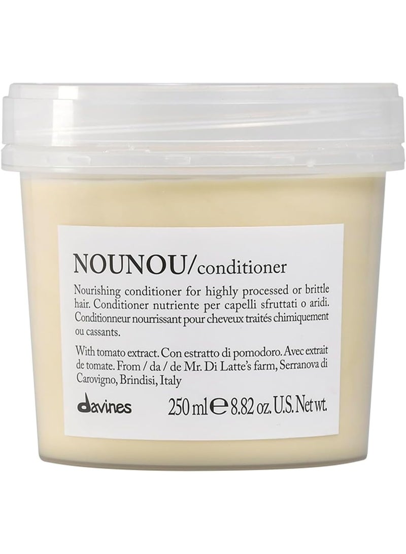 Davines Nounou Nourishing Conditioner 250ml for Dry, Damaged, Bleached & Color-Treated Hair | Deep Moisturizing Hair Conditioner for Soft, Smooth & Shiny Hair | Professional Salon Hair Care - Image 1