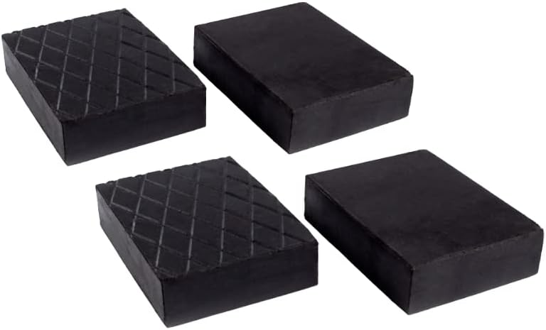 Set of 4 Rubber Blocks 120 x 80 x 60mm Jacking Beam Rubber Support Block Universal Vehicle Car Lifting Workshop Repair Surface Non Slip Pad Scissor Car Lift Pad - Image 1