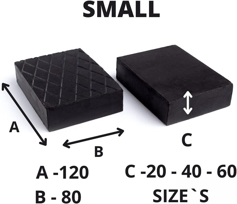 Set of 4 Rubber Blocks 120 x 80 x 60mm Jacking Beam Rubber Support Block Universal Vehicle Car Lifting Workshop Repair Surface Non Slip Pad Scissor Car Lift Pad - Image 4
