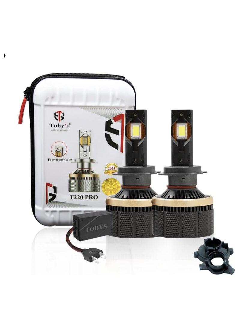 Toby's - Toby's T220 Pro 440W/Pair Original Tested LED Headlight Assembly 44000 Lumens Bright Color With Temperature 6500K (H7) - Image 1