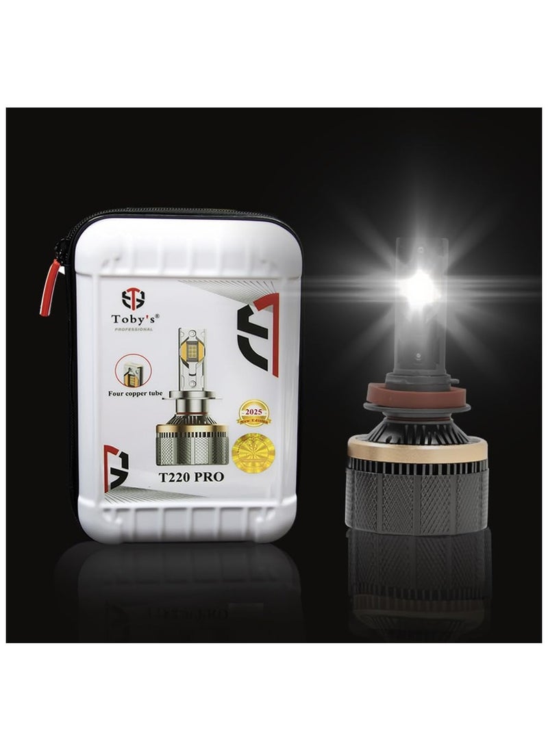 Toby's - Toby's T220 Pro 440W/Pair Original Tested LED Headlight Assembly 44000 Lumens Bright Color With Temperature 6500K (H7) - Image 1