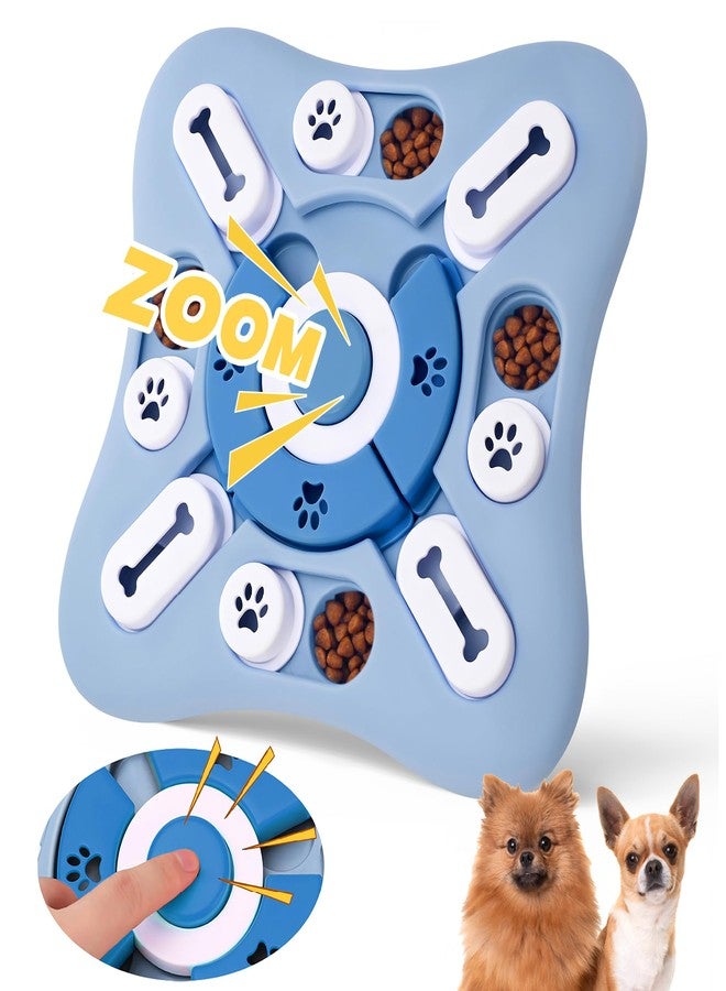 PAWSPIK Interactive Dog Puzzle Toy – Treat Dispensing Slow Feeder for Dogs, Mental Enrichment Toy with Squeaker & 16 Compartments – Durable, Non-Slip, Dishwasher Safe – Light Blue (Light Blue) - Image 1