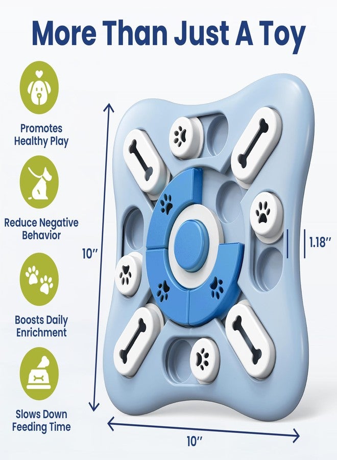 PAWSPIK Interactive Dog Puzzle Toy – Treat Dispensing Slow Feeder for Dogs, Mental Enrichment Toy with Squeaker & 16 Compartments – Durable, Non-Slip, Dishwasher Safe – Light Blue (Light Blue) - Image 2