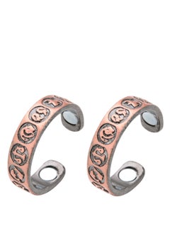 Generic 2 PCS Men Lymphatic Drainage Therapeutic Magnetic Ring, Magnetic Therapeutic Lymphcare Ring Blood Sugar Control Ring Blood Glucose Control Ring Elegant Copper Magnetic Ring Women Men Gifts (Rose Gold)  - Image 1