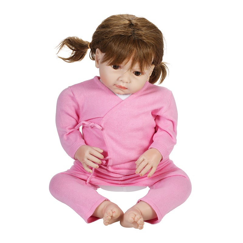 Baby Sweater Suit 2pcs Unisex 100% Cotton Baby Outfits Clothes Long Sleeve Long Pants Spring Summer Autumn Winter For Newborn Infant Baby Girl Boy Pink 0-6M - Image 1