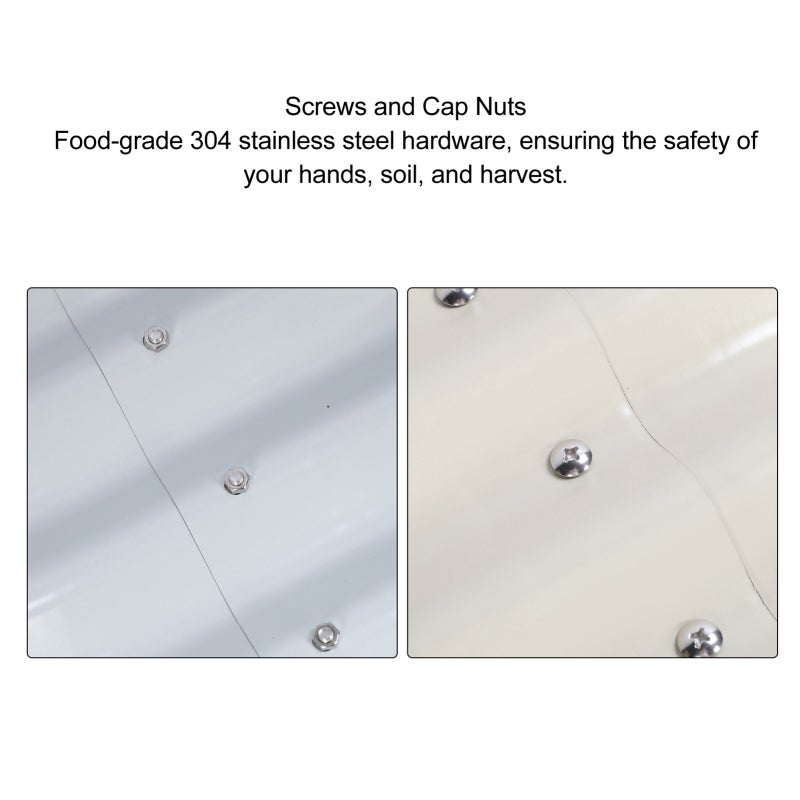 Garden Bed Panel: Thickened Heavy Duty Construction - Safe Rounded Edges Stainless Steel Hardware for Home Gardens, Rooftops, Family Use - Image 4