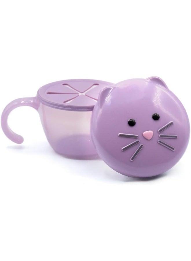 melii Snack Container With Removable Finger Trap For Kids - Cat Design - Image 1