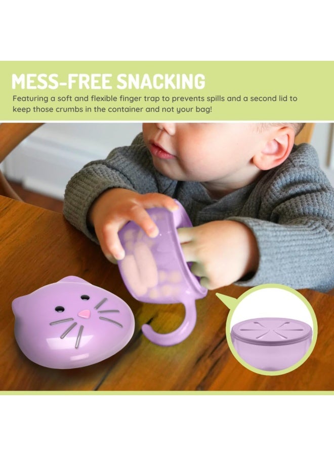 melii Snack Container With Removable Finger Trap For Kids - Cat Design - Image 4
