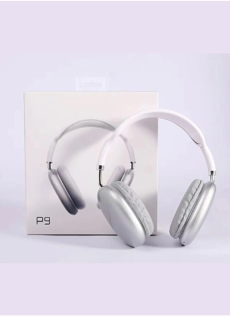 DIGI CORE - P9 Headphones Over Ear Bluetooth Headphones Wireless Headphones With Microphone Foldable Lightweight Headphone Bluetooth Wireless Headset Over-Ear Headphone For PC, Laptops, Mobiles And Tabs White - Image 1