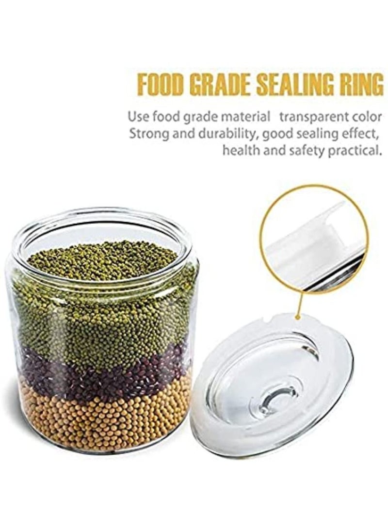 QUESERA Glass Storage Jars with Lids Wide Mouth Food Canisters Set of 1  Airtight Clear Cookie Jar for Candy Biscuit Cereal Flour Coffee Nuts - Image 4