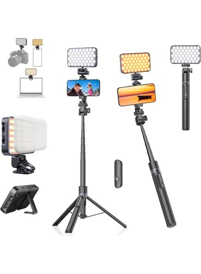 Chase Up Magnetic Selfie Light, 128 LED Phone Light Compatible with iPhone, iPad, Laptop, Camera, 3 Lighting Adjustment Modes, Phone Selfie Light for Photography, Video Conference - Image 3