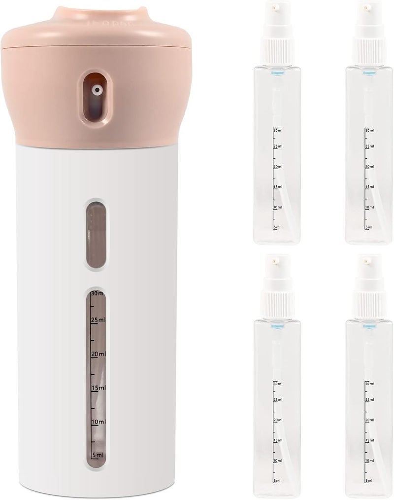FEBLICH FEBLICH 4 in 1 Travel Dispenser Bottle Leak Proof Container Shampoo and Conditioner Dispenser Refillable Travel Bottle for Toiletries Lotions Sunscreen Cream for Travelling  - Image 1