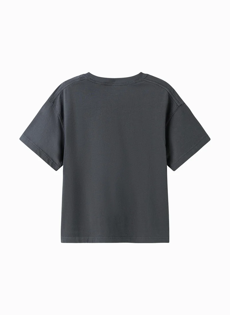 Balabala Black Kids Boys Round v-neck short-sleeved T-shirt for Men | Best Price UAE