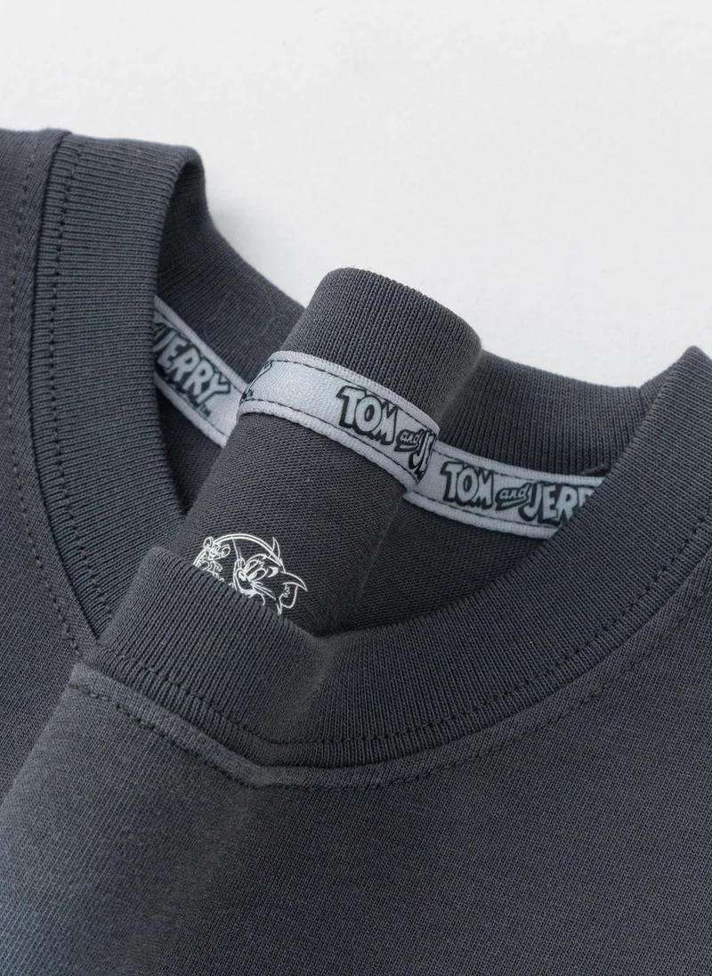 Balabala Black Kids Boys Round v-neck short-sleeved T-shirt for Men | Best Price UAE