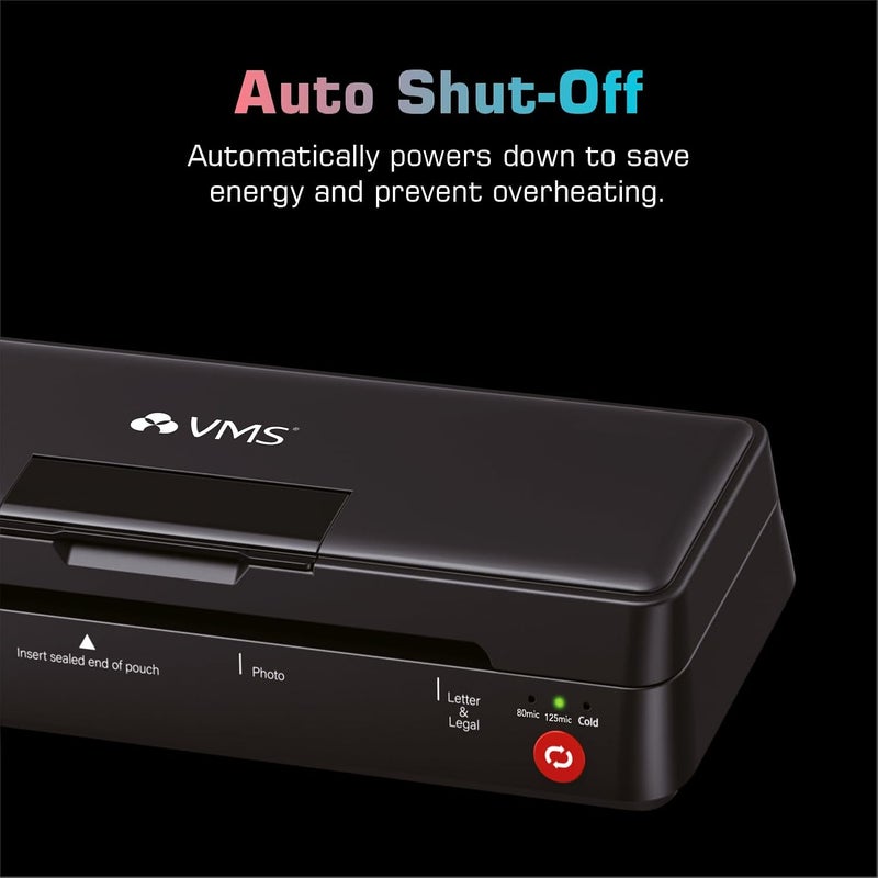VMS آلة تغليف حراري وبارد LM Edge A4 - تسخين سريع خلال 3 دقائق، غطاء قابل للفتح لعملية خالية من العوائق، إيقاف تلقائي، تحكم في درجة الحرارة NTC - مثالية للصور، المستندات والشهادات - Image 5