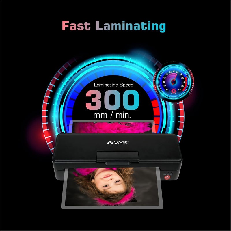 VMS آلة تغليف حراري وبارد LM Edge A4 - تسخين سريع خلال 3 دقائق، غطاء قابل للفتح لعملية خالية من العوائق، إيقاف تلقائي، تحكم في درجة الحرارة NTC - مثالية للصور، المستندات والشهادات - Image 3