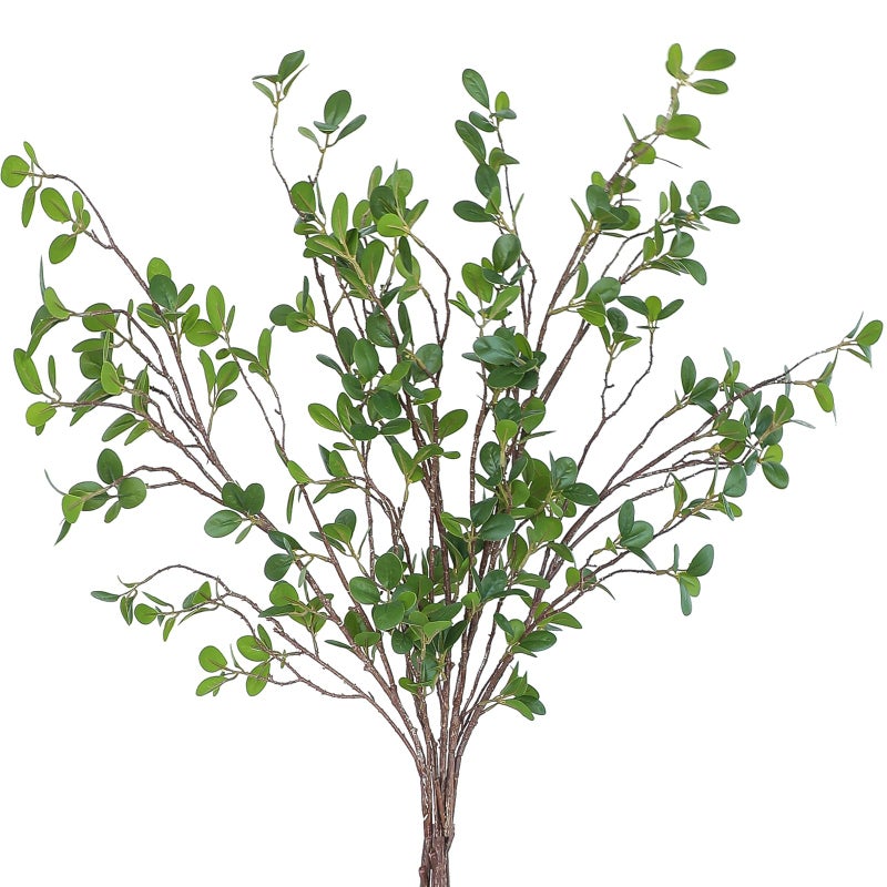Floroom Floroom 4 pcs Artificial Eucalyptus Green Branches 44.3 Inch, Faux Greenery Plant Stems Ficus Twigs Fake Tree Branches  - Image 2