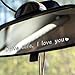 Zyeco 3PCS car StickersI Love You Drive Safe Mirror Sticker Metal Rear View Mirror Accessories Car Decals for Women Drive Safe i Love You Sticker for Car Windows RearviewSilver - Image 2