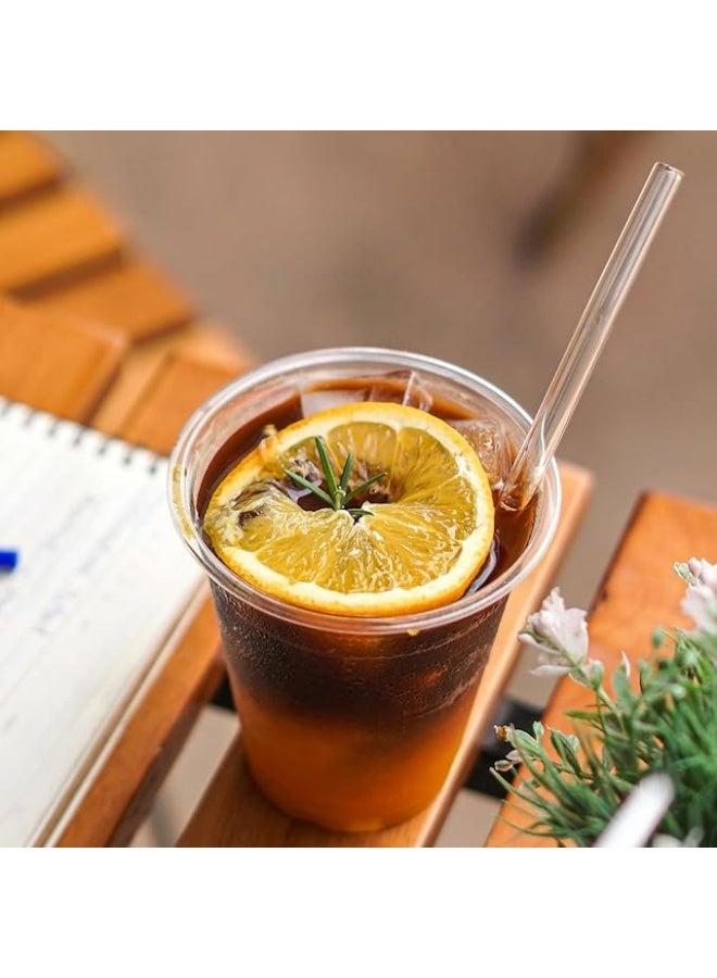 بروماس مجموعة ماصات زجاجية قابلة لإعادة الاستخدام، عبوة من 9 ماصات زجاجية شفافة مستقيمة مقاس 7.9 بوصة وعبوة واحدة من الفرش - Image 5